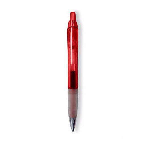 BIC Clear Red Intensity Clic Gel Pen with Black Ink