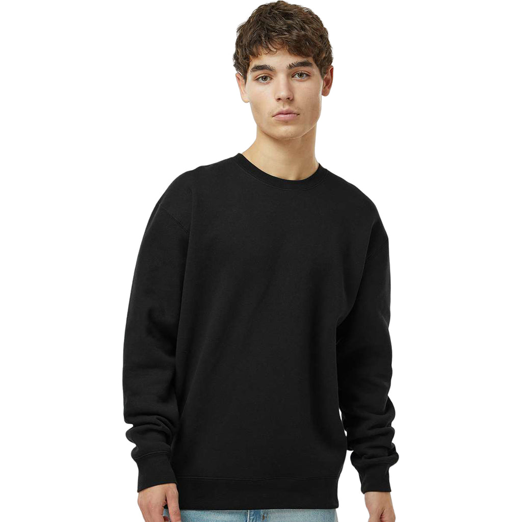 Independent Trading Co. Men's Black Heavyweight Crewneck Sweatshirt