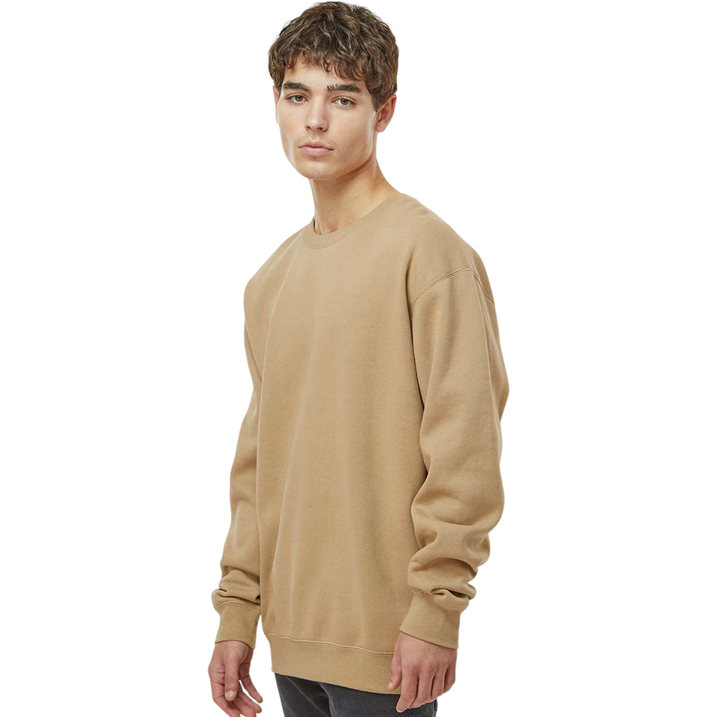 Independent Trading Co. Men's Sandstone Heavyweight Crewneck Sweatshirt