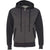 Independent Trading Co. Unisex Charcoal Heather/Black Varsity Hooded Full-Zip Sweatshirt