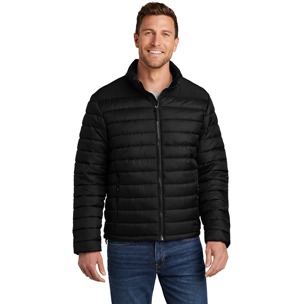 Port Authority Men's Deep Black Horizon Puffy Jacket