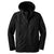 Port Authority Men's Black/Engine Red Textured Hooded Soft Shell Jacket