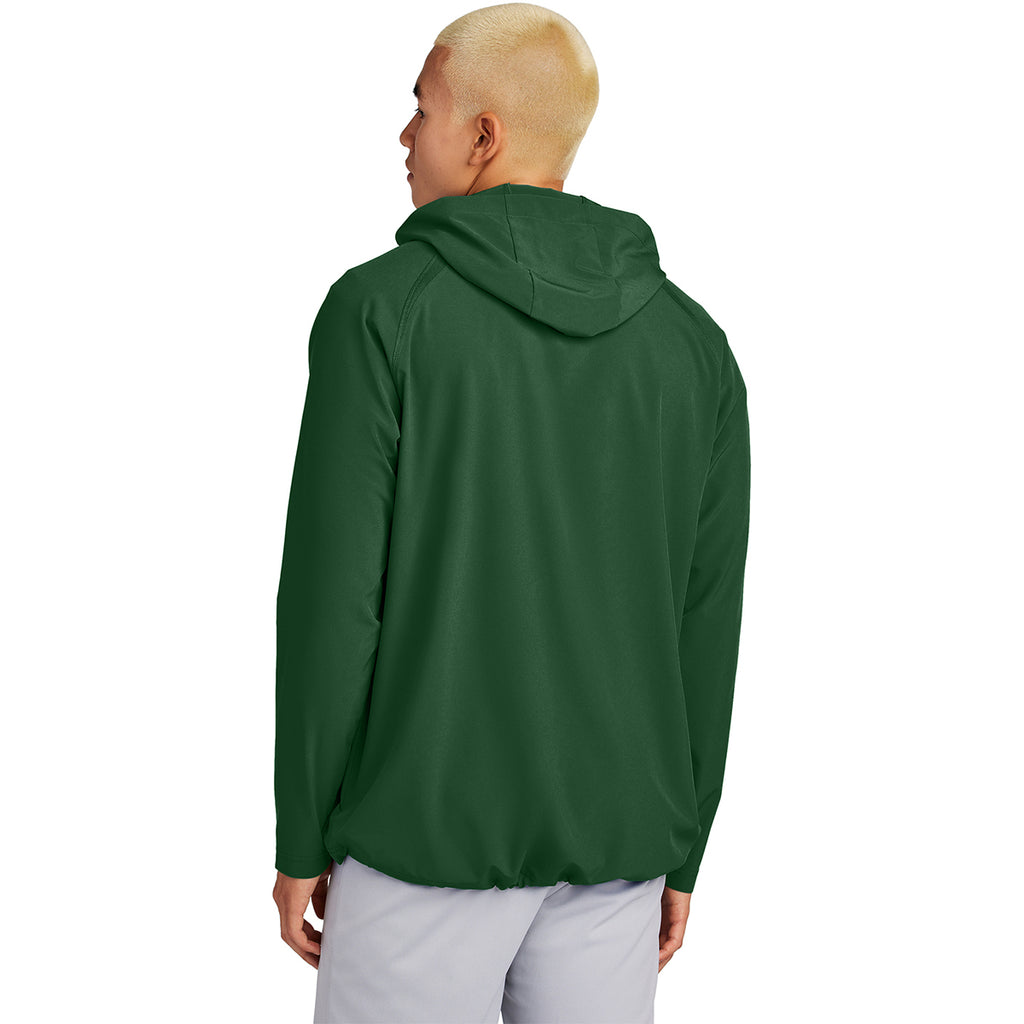 Sport-Tek Men's Forest Green Repeat 1/2-Zip Long Sleeve Hooded Jacket