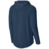 Sport-Tek Men's True Navy Repeat 1/2-Zip Long Sleeve Hooded Jacket