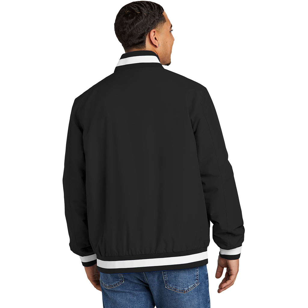 Sport-Tek Men's Black Insulated Varsity Jacket