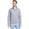 Vineyard Vines Men's White Cap/Grey Heather Saltwater Quarter-Zip Pullover