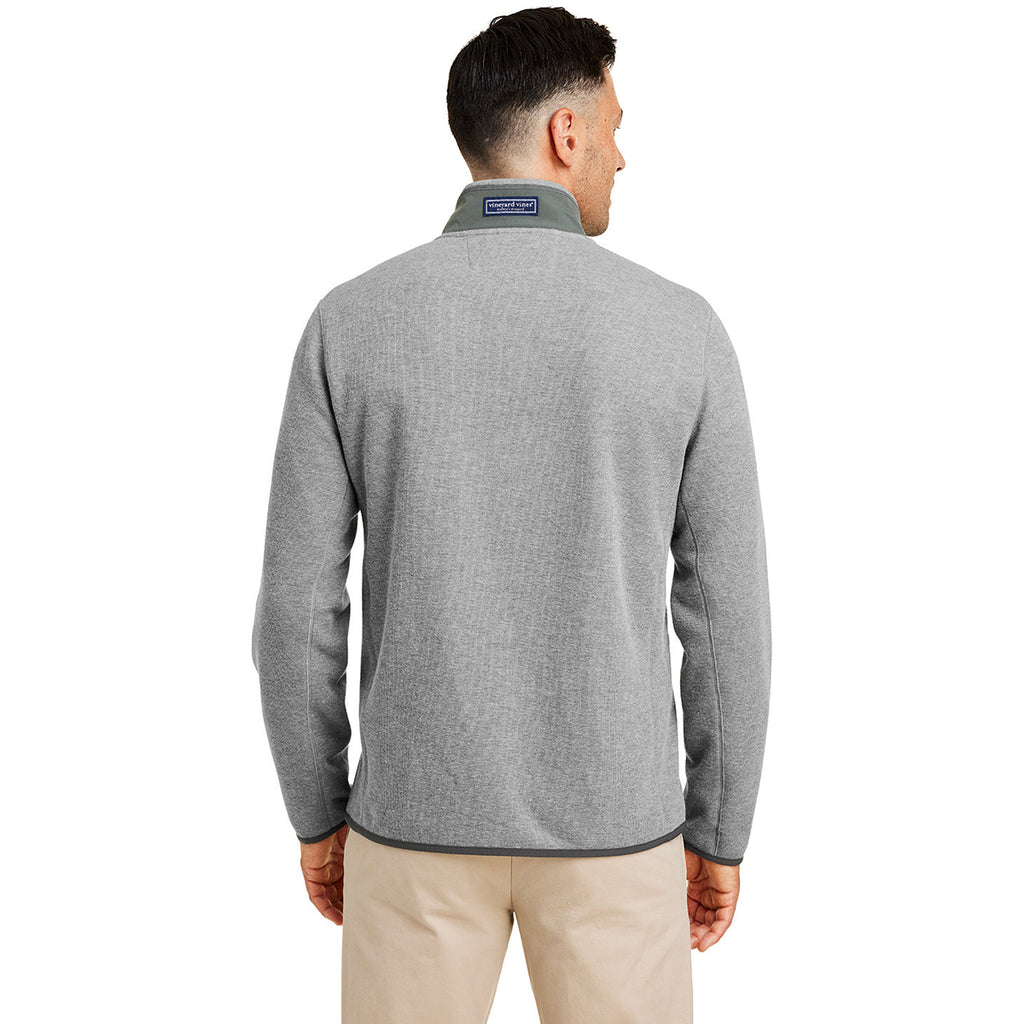 Vineyard Vines Men's Ultim Grey Mountain Sweaterfleece Quarter Zip