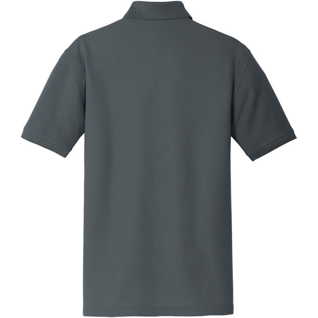 Port Authority Men's Graphite Core Classic Pique Pocket Polo