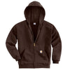 Carhartt Men's Tall Dark Brown Midweight Hooded Zip Front Sweatshirt