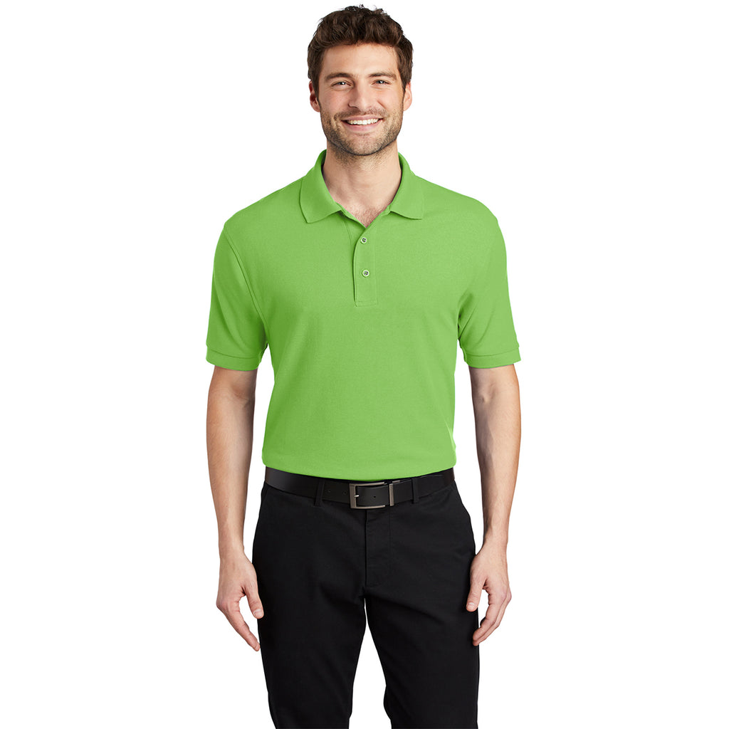 Port Authority Men's Lime Silk Touch Polo