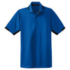 Port Authority Men's Royal/Black Dry Zone Colorblock Ottoman Polo