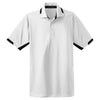 Port Authority Men's White/Black Dry Zone Colorblock Ottoman Polo