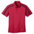 Port Authority Men's Red/Black Silk Touch Performance Colorblock Stripe Polo