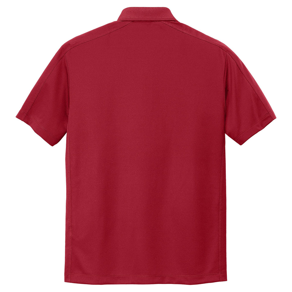 Port Authority Men's Rich Red Diamond Jacquard Polo