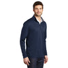 Port Authority Men's Navy/Steel Grey Silk Touch Performance Quarter Zip