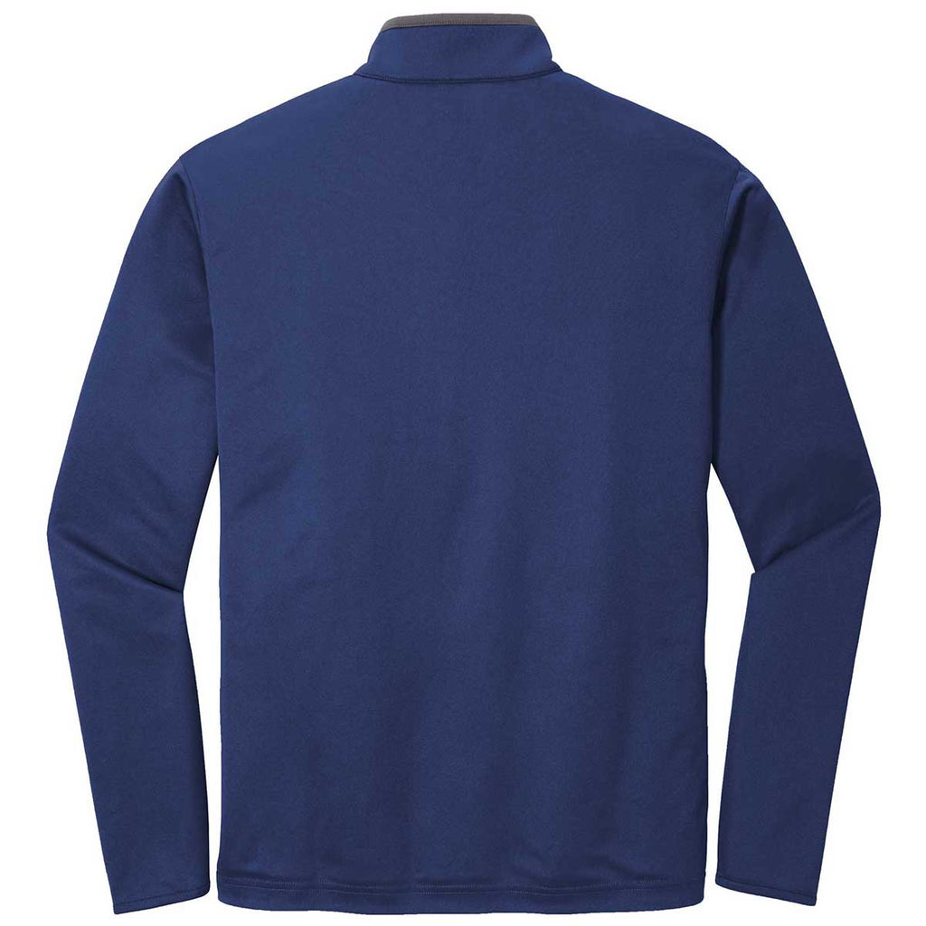 Port Authority Men's Royal/Steel Grey Silk Touch Performance Quarter Zip