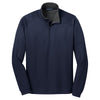 Port Authority Men's True Navy/Iron Grey Vertical Texture 1/4-Zip Pullover