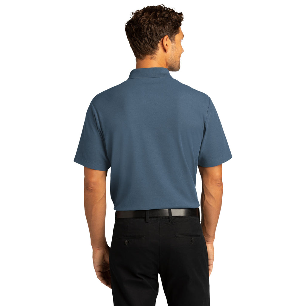 Port Authority Men's Regatta Blue SuperPro React Polo