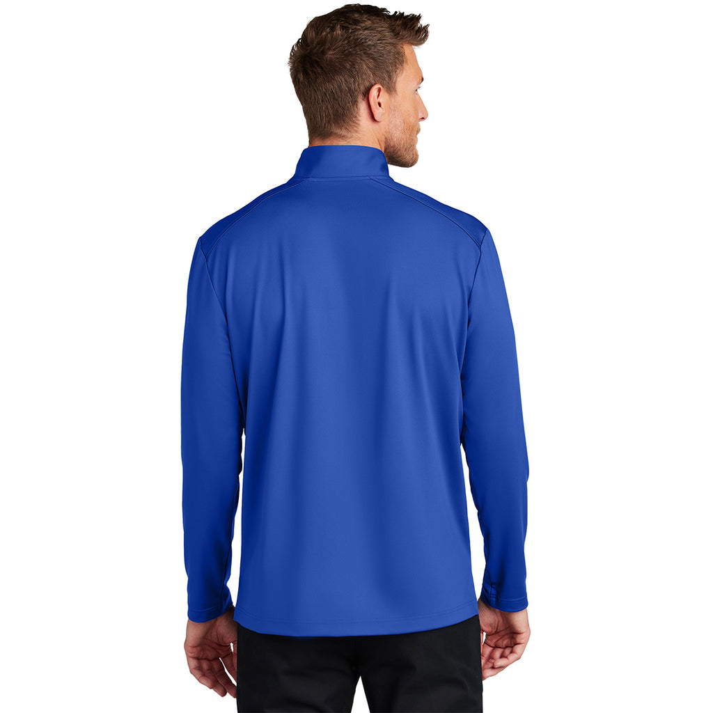 Port Authority Men's True Royal C-FREE Double Knit 1/4-Zip