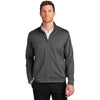 Port Authority Men's Grey Steel Heather C-FREE Double Knit Full-Zip