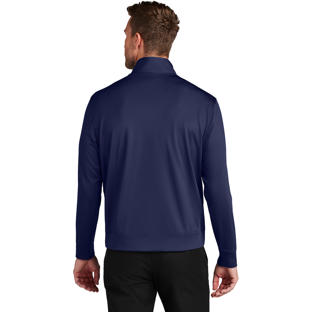 Port Authority Men's True Navy C-FREE Double Knit Full-Zip