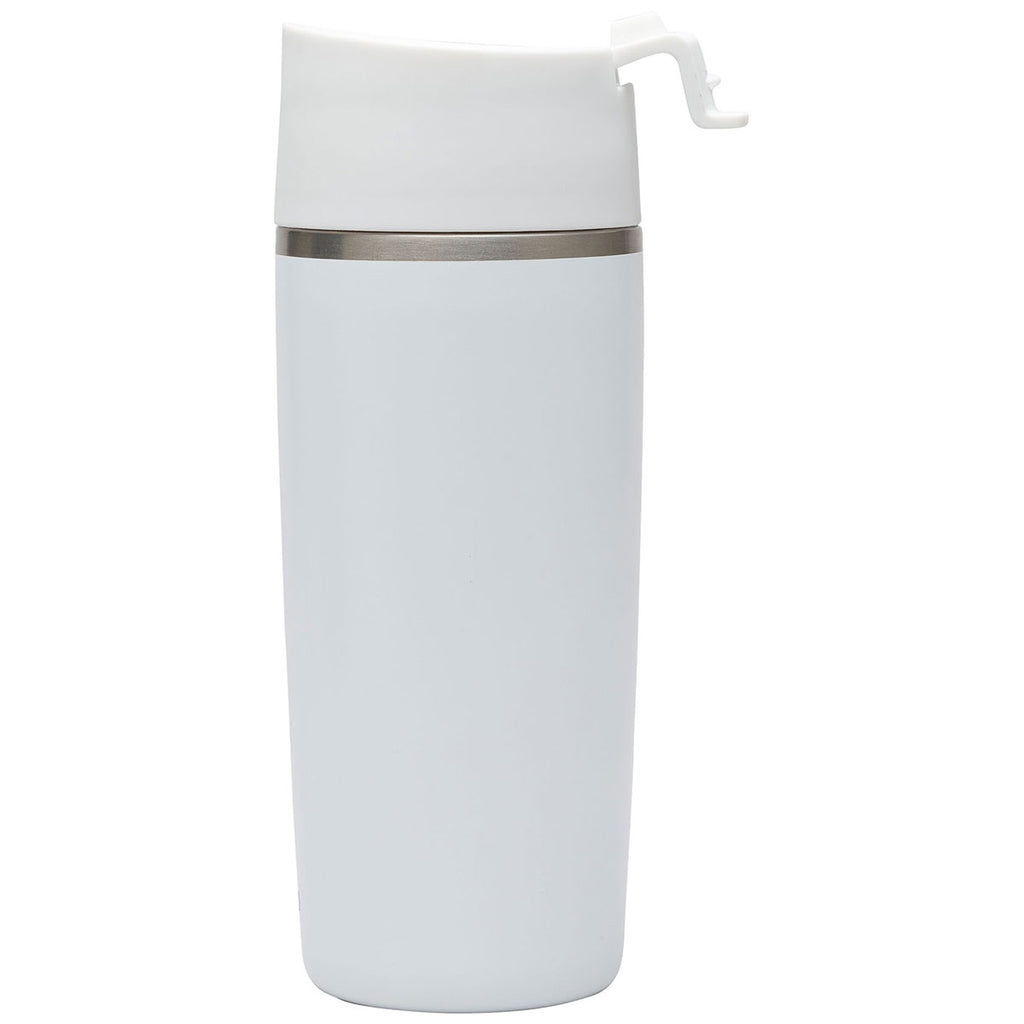 Perka White Macchiato 12 oz. Double Wall Coffee/Tea Press Mug