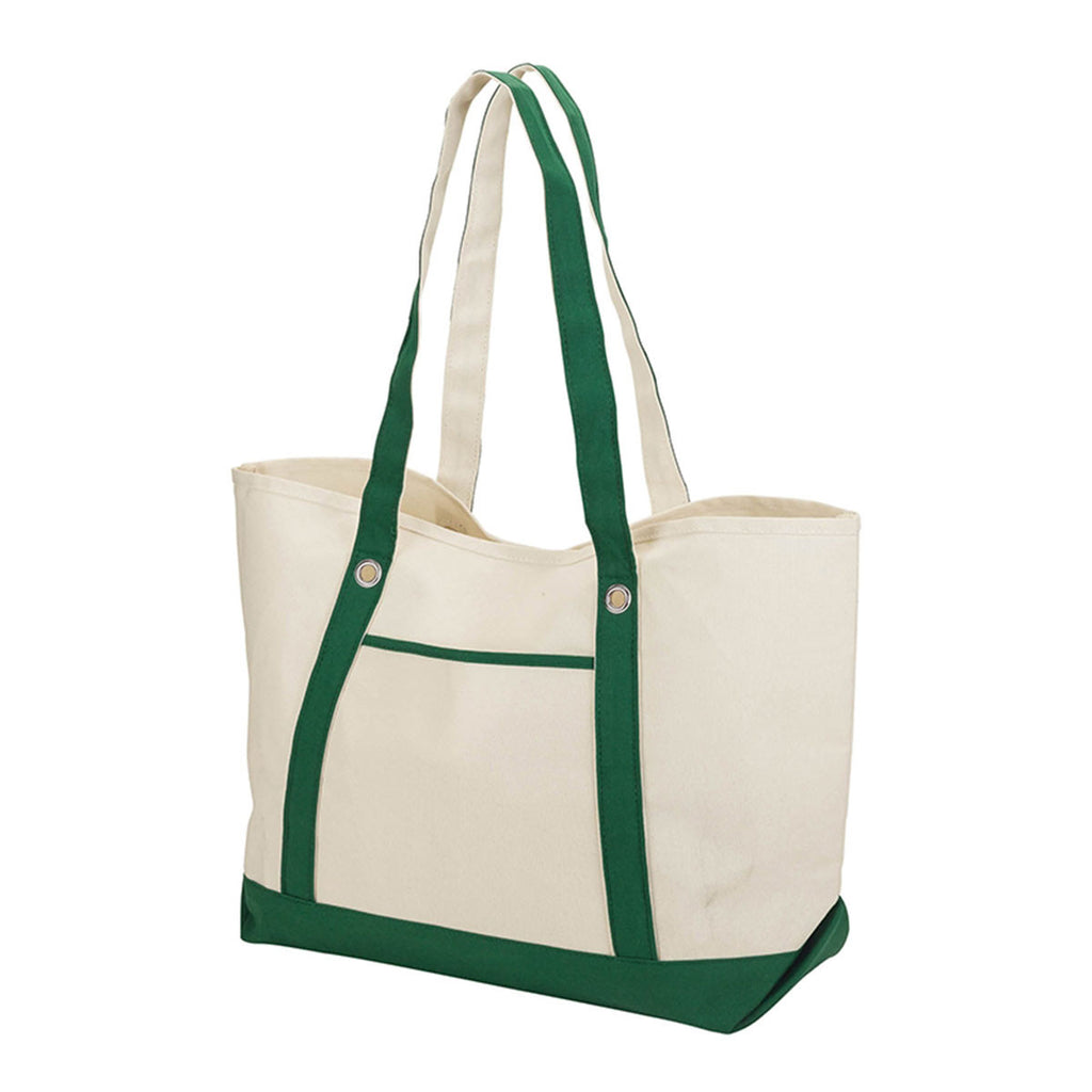 Logomark Green Natural Canvas Tote