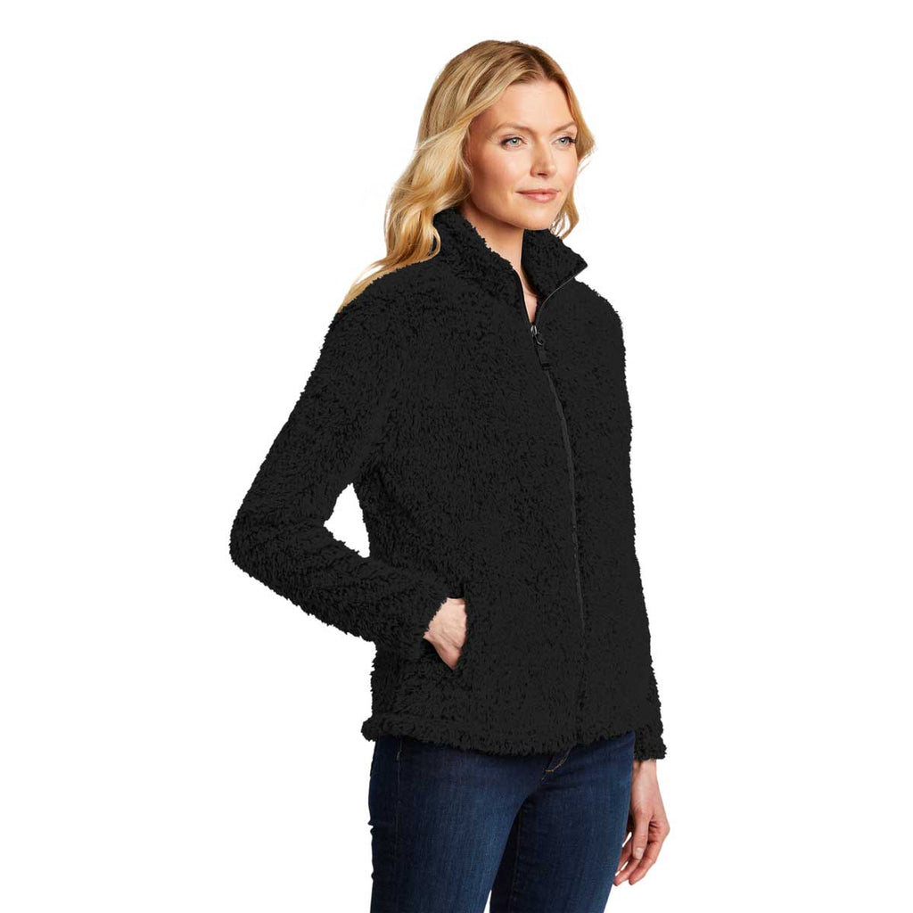 Port Authority Women's Black Cozy Fleece Jacket