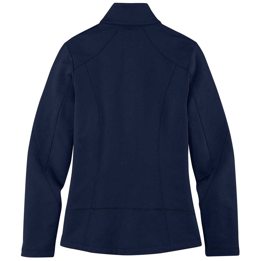 Port Authority Women's River Blue Navy Grid Fleece Jacket