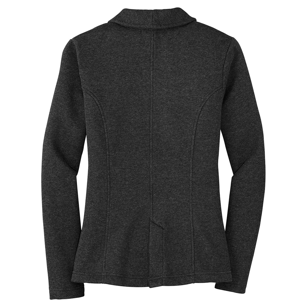 Port Authority Women's Dark Charcoal Heather Fleece Blazer