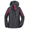 Port Authority Women's Magnet Grey/Black/Very Berry Colorblock 3-in-1 Jacket