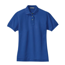 Port Authority Women's Royal Blue S/S Cotton Pique Knit Polo