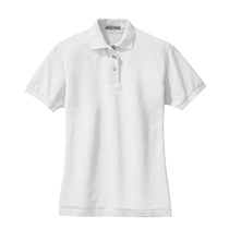 Port Authority Women's White S/S Cotton Pique Knit Polo