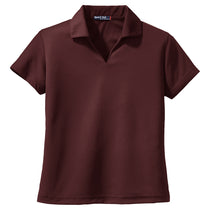 Sport-Tek Women's Maroon Dri-Mesh V-Neck Polo