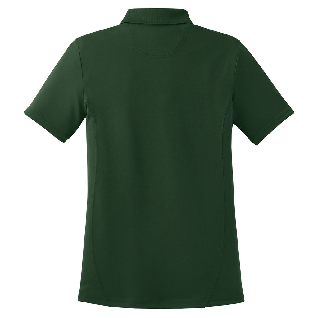 Sport-Tek Women's Forest Green Dry Zone Raglan Accent Polo