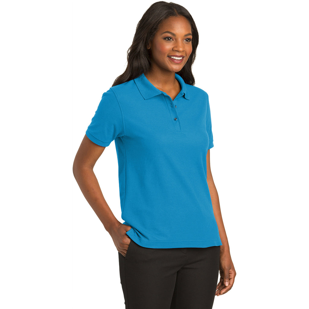 Port Authority Women's Turquoise Silk Touch Polo