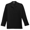 Port Authority Women's Black Long Sleeve Silk Touch Polo