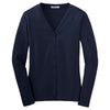 Port Authority Women's True Navy Modern Stretch Cotton Cardigan