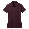 Port Authority Women's Maroon/Black Dry Zone Colorblock Ottoman Polo