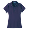 Port Authority Women's Purple/Dress Blue Navy Fine Stripe Performance Polo