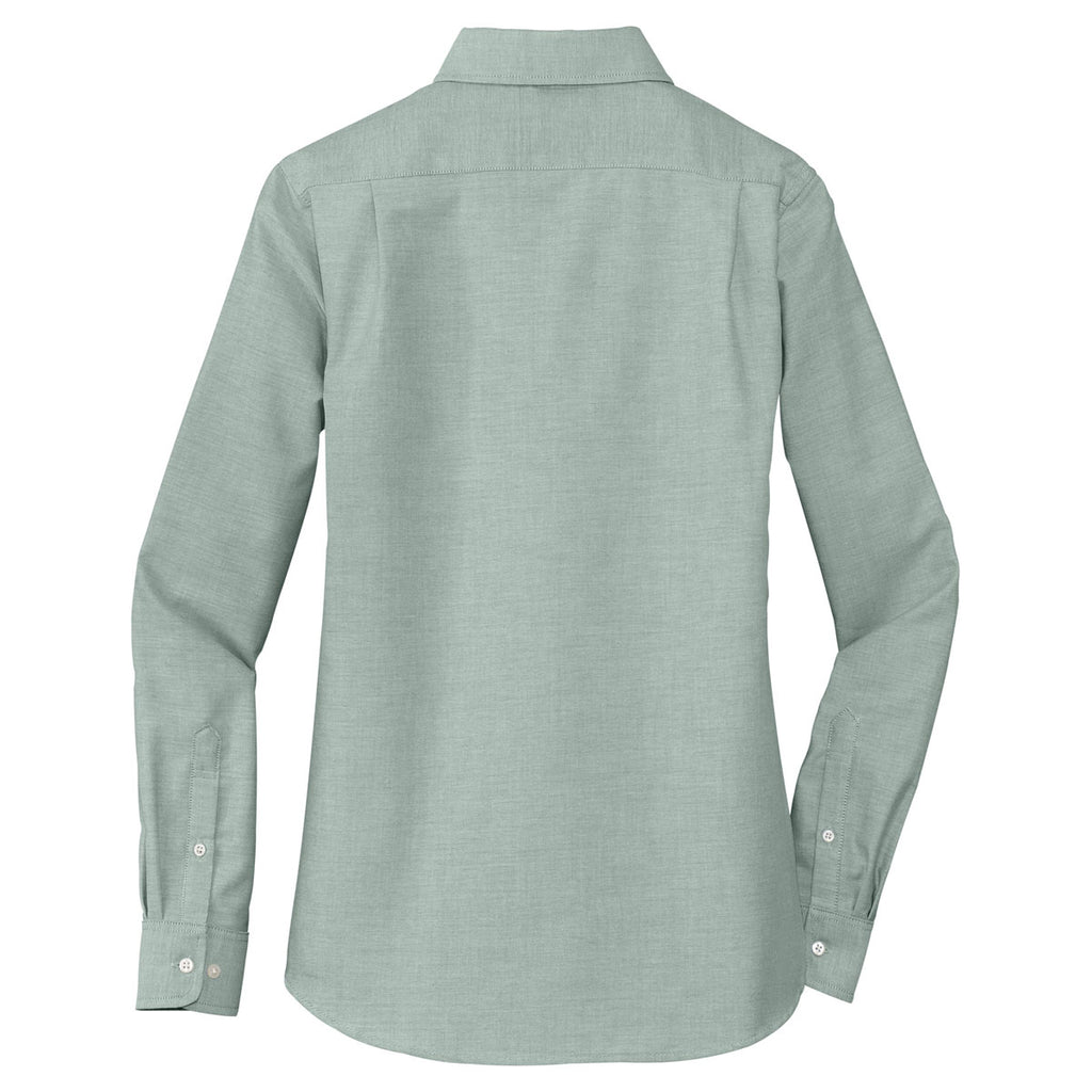 Port Authority Women's Green SuperPro Oxford Shirt