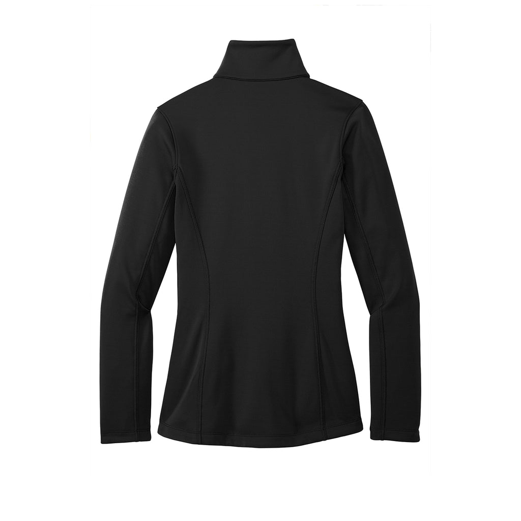 Port Authority Women's Deep Black Smooth Fleece 1/4-Zip