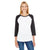 LAT Women's White/Black Baseball Fine Jersey T-Shirt