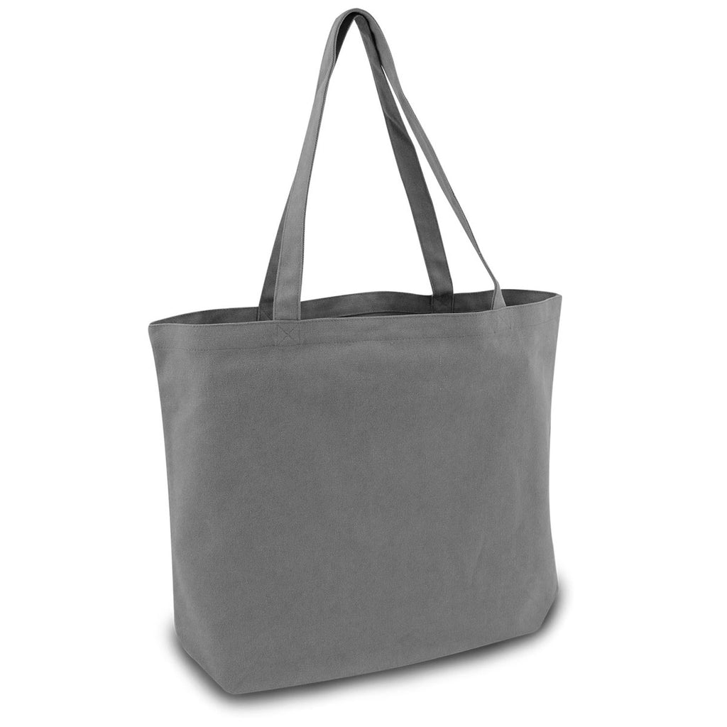 Liberty Bags Grey Seaside Cotton 12oz. Pigment-Dyed Large Tote