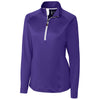 Cutter & Buck Women's College Purple Jackson Half Zip Overknit