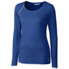 Cutter & Buck Women's Tour Blue Long Sleeve Jaimie Scoop Neck