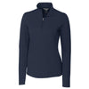 Cutter & Buck Women's Liberty Navy DryTec Long Sleeve Advantage Half-Zip