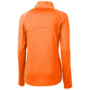 Cutter & Buck Women's Orange Burst Adapt Eco Knit Recycled Half Zip Pullover