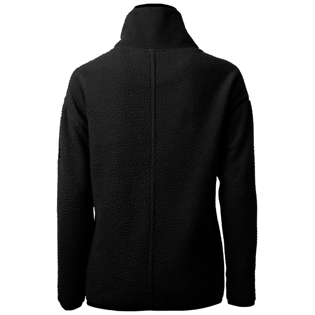 Cutter & Buck Women's Black Cascade Eco Sherpa Fleece Pullover Jacket