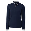 Cutter & Buck Women's Liberty Navy Lakemont Tipped Half-Zip